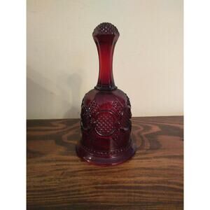 Vintage Avon The 1876 Cape Cod Collection Ruby Red Glass Bell